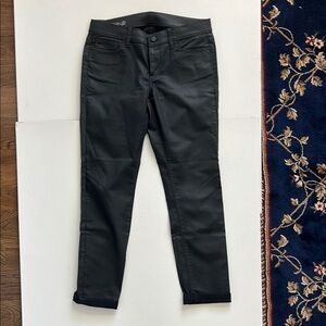 Ann Taylor Black Coated Denim Jeans size 8